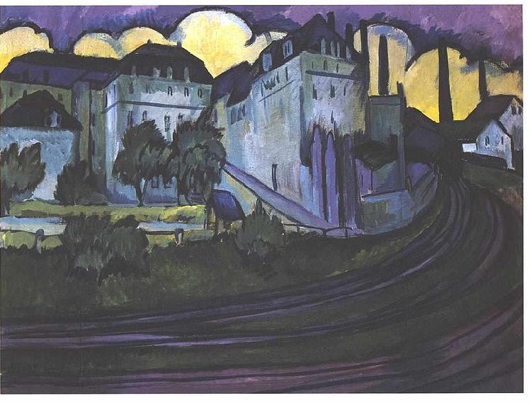 Ernst Ludwig Kirchner Gateway to the freight depot in Altstadt oil painting image